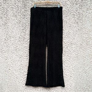 Black Crochet Beach Pants with Built in Shorts